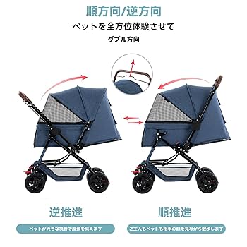 Amazon.co.jp: Blahoo ペットカート ペットバギー ベビーカー